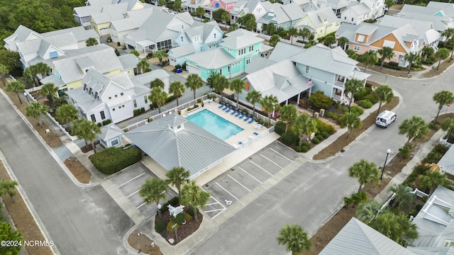 1230 Pinfish Ln, Carolina Beach, NC 28428 - aerial perspective of suburban area with a pool