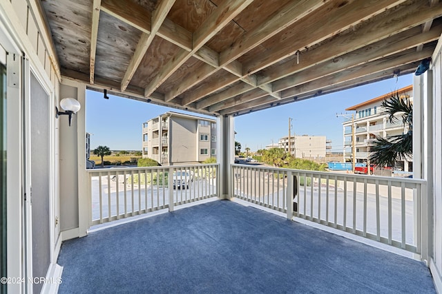 view of patio with a balcony