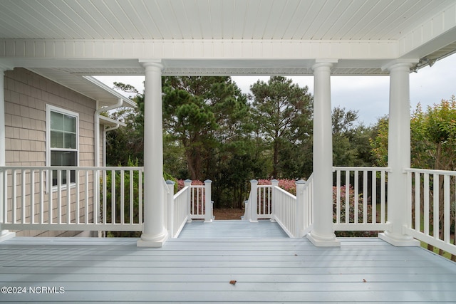 view of wooden terrace