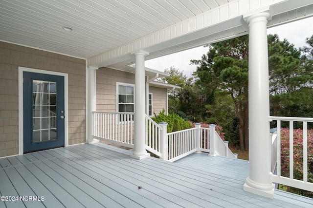 view of wooden deck