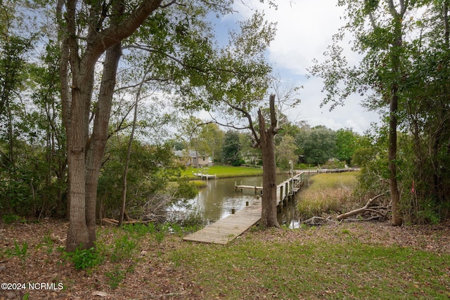 499 Ward Rd, Swansboro, NC 28584 - view of dock with a water view
