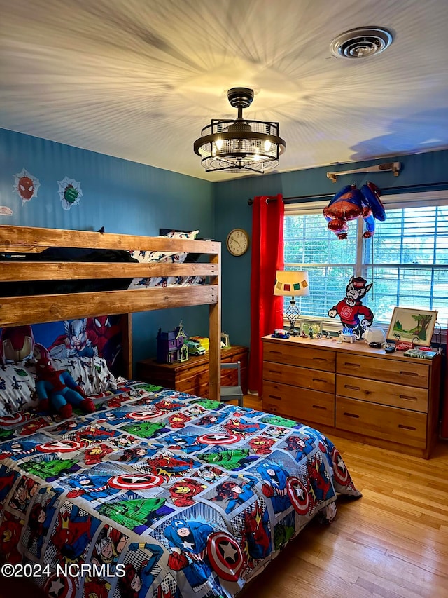 bedroom featuring light hardwood / wood-style flooring