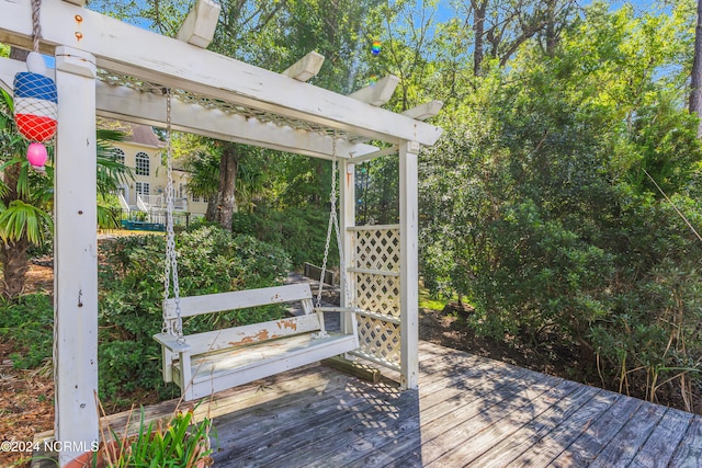 view of wooden terrace