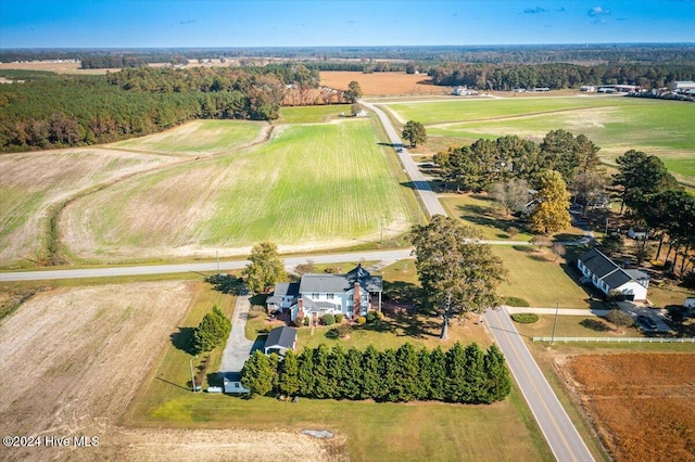 drone / aerial view featuring a rural view