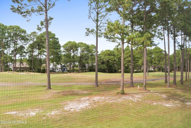 view of property's community featuring a lawn