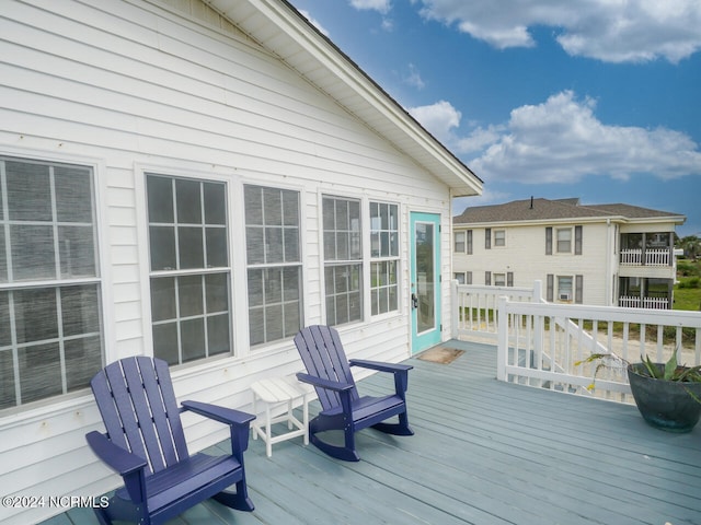 view of wooden deck