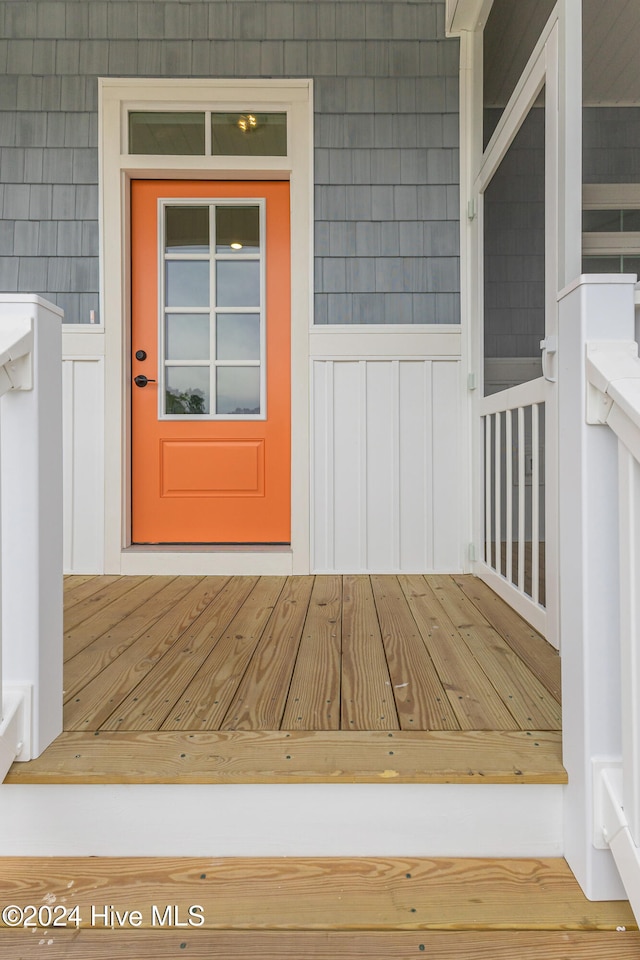 view of doorway to property