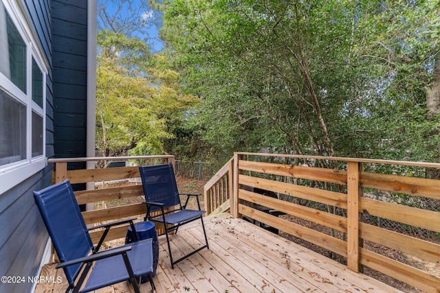 view of wooden deck