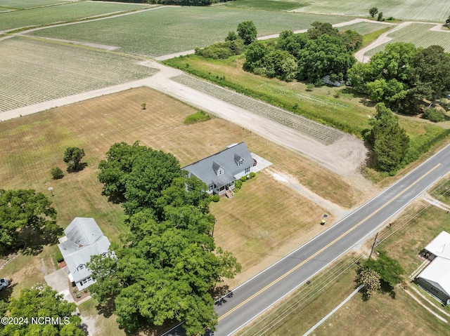 bird's eye view with a rural view