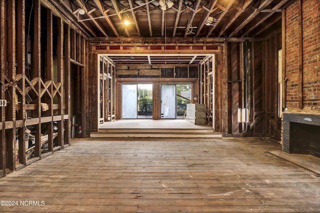 miscellaneous room with hardwood / wood-style flooring