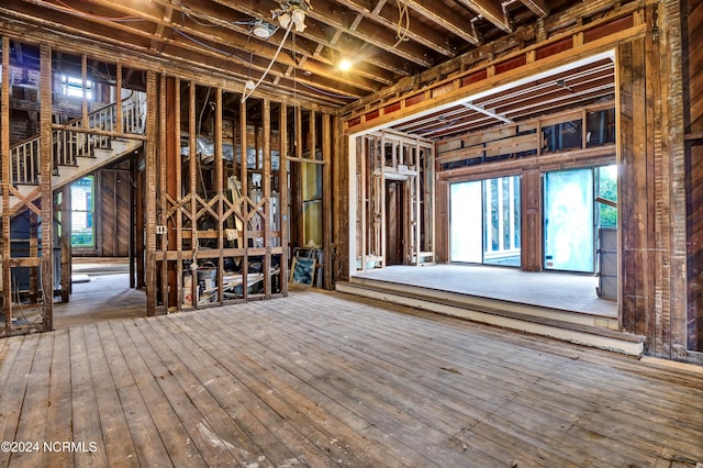 misc room featuring hardwood / wood-style flooring