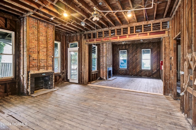 miscellaneous room featuring hardwood / wood-style flooring