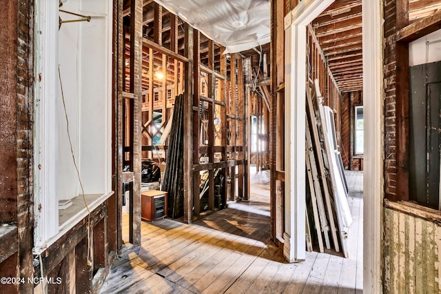 miscellaneous room featuring hardwood / wood-style flooring