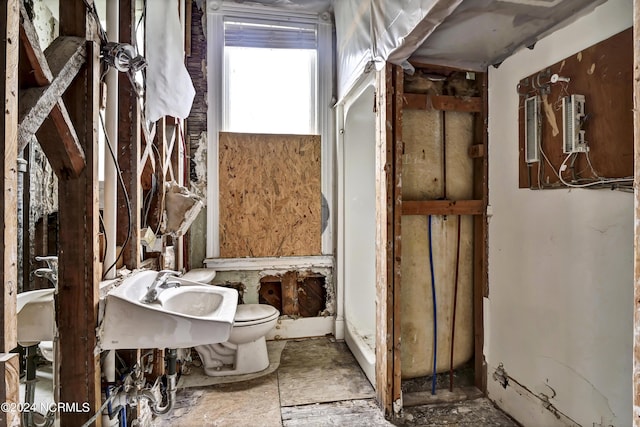 bathroom featuring toilet and a sink