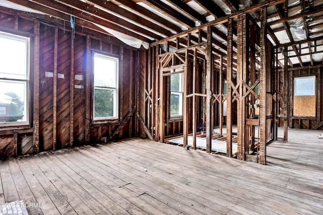 miscellaneous room with wood-type flooring