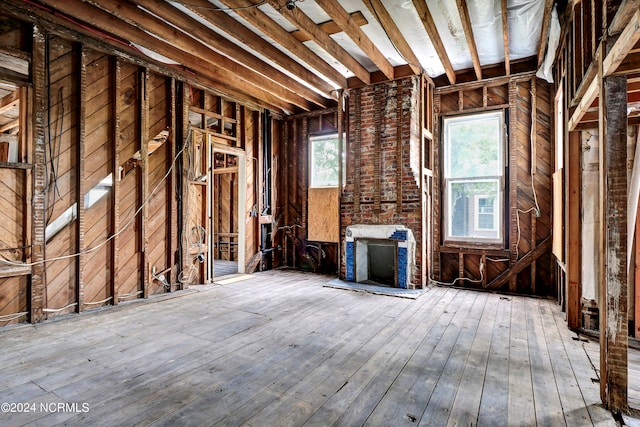 miscellaneous room with hardwood / wood-style flooring