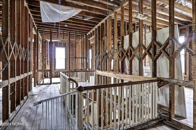 miscellaneous room with wood-type flooring