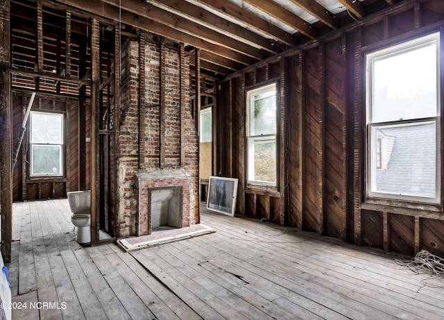 misc room with hardwood / wood-style floors