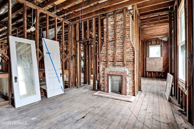 miscellaneous room with hardwood / wood-style floors