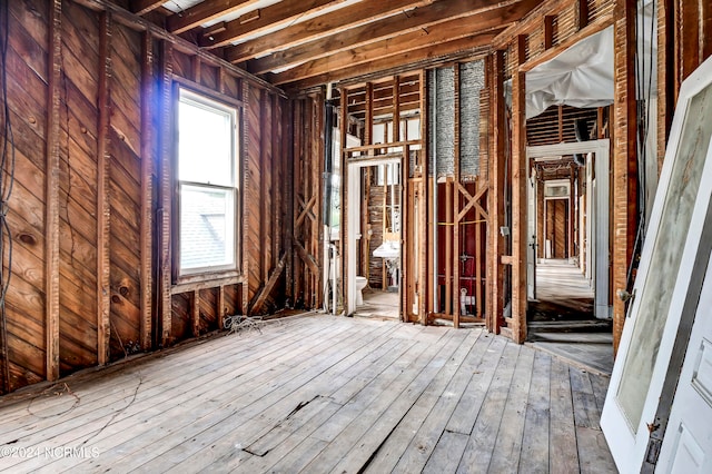 miscellaneous room with wood-type flooring