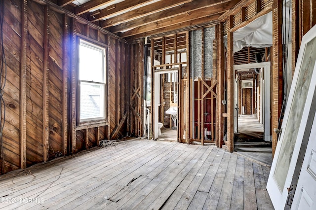 miscellaneous room with hardwood / wood-style flooring