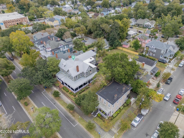bird's eye view with a residential view