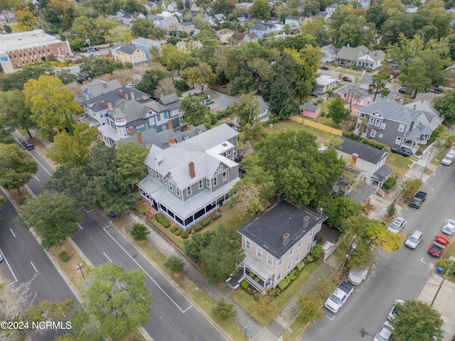 drone / aerial view with a residential view