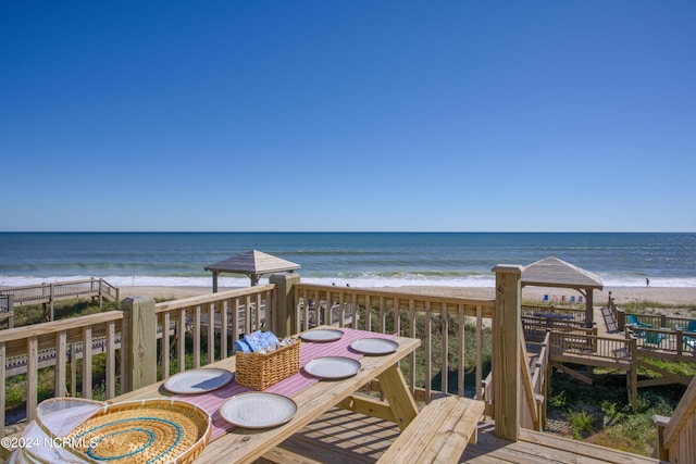 1016 New River Inlet Rd, North Topsail Beach, NC 28460 - exterior space featuring a water view and a beach view