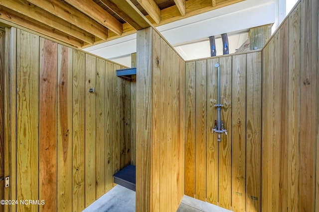 interior details with wood walls