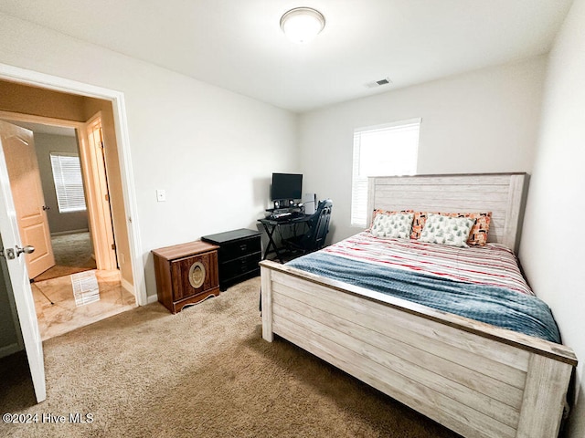 view of carpeted bedroom