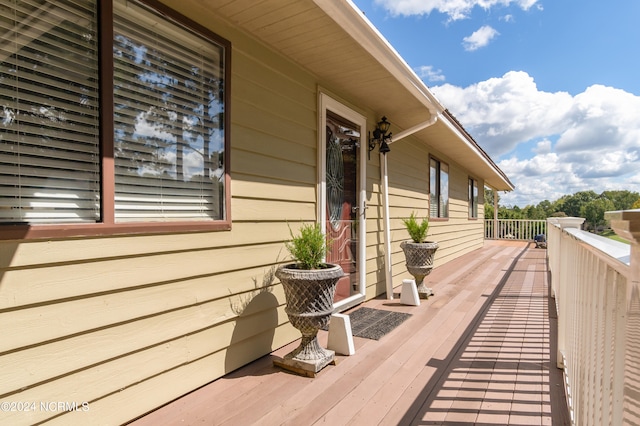 view of wooden deck