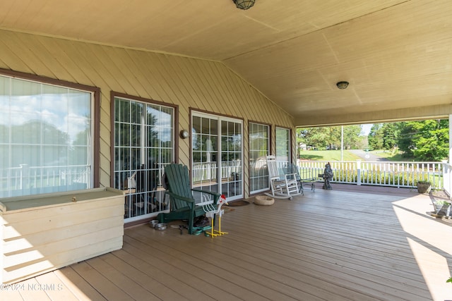 view of wooden terrace