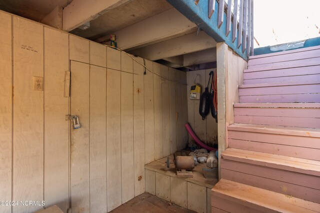 interior details with wooden walls