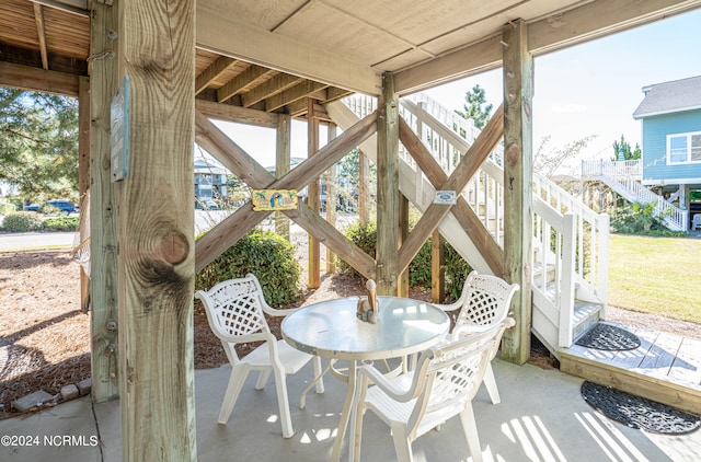 view of sunroom