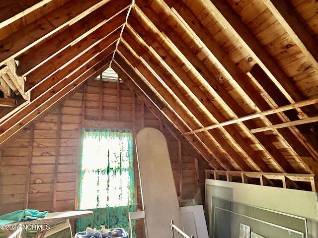 view of attic