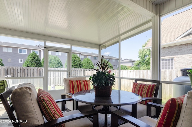 view of sunroom