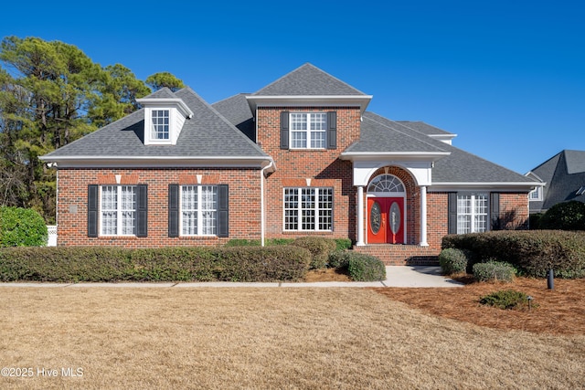 view of front property with a front lawn