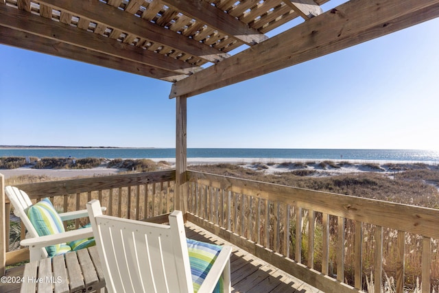 deck with a pergola