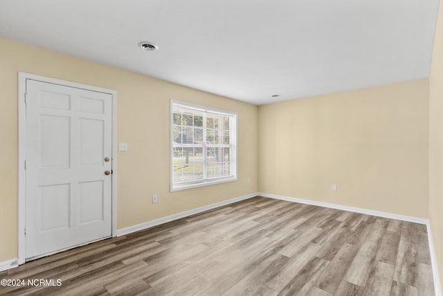 foyer entrance featuring light hardwood / wood-style floors