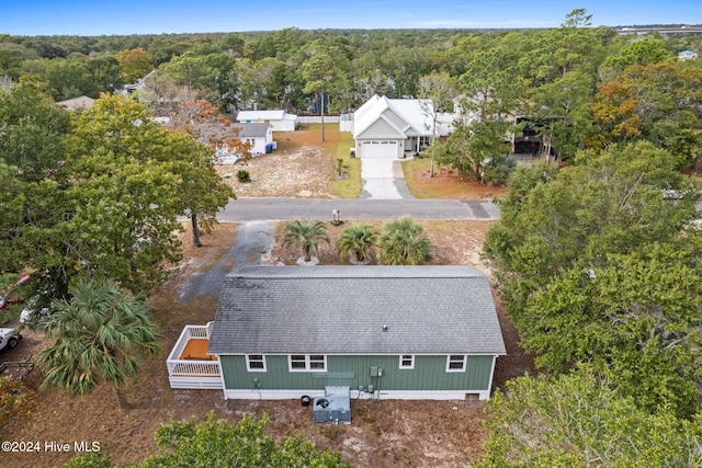 146 NE 5th St, Oak Island, NC 28465 - drone / aerial view featuring a water view and a forest view