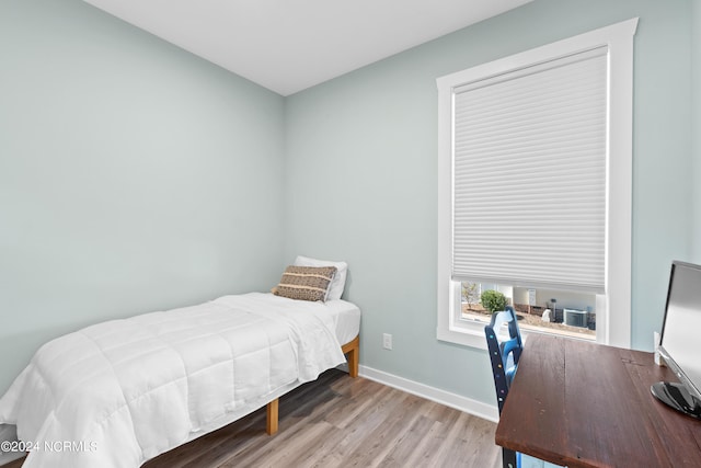 bedroom featuring light hardwood / wood-style flooring