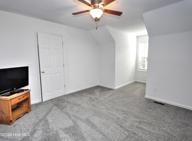 4746 Rail Ct SW, Shallotte, NC 28470 - bonus room featuring carpet floors, ceiling fan, and vaulted ceiling
