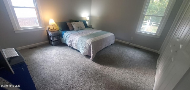 bedroom featuring carpet flooring