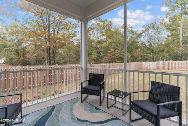 view of sunroom / solarium