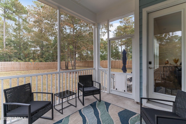 view of sunroom