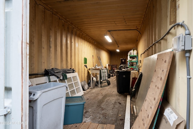 view of storage area