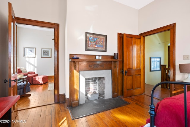 bedroom featuring hardwood / wood-style flooring