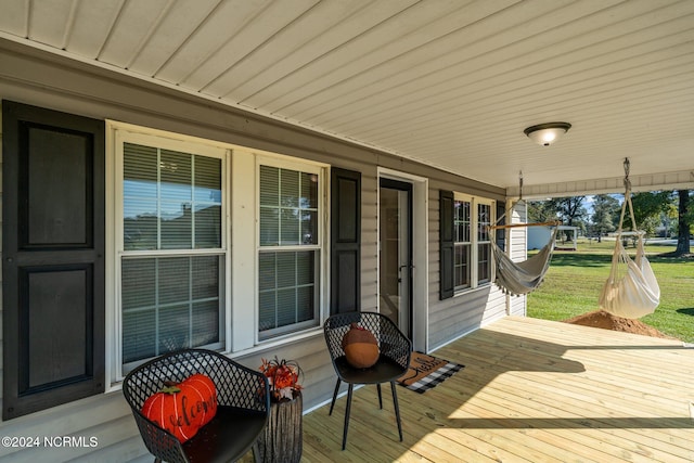 view of wooden deck