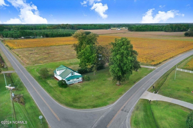 bird's eye view featuring a rural view