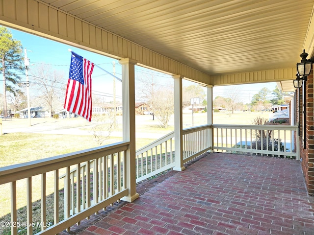 view of sunroom